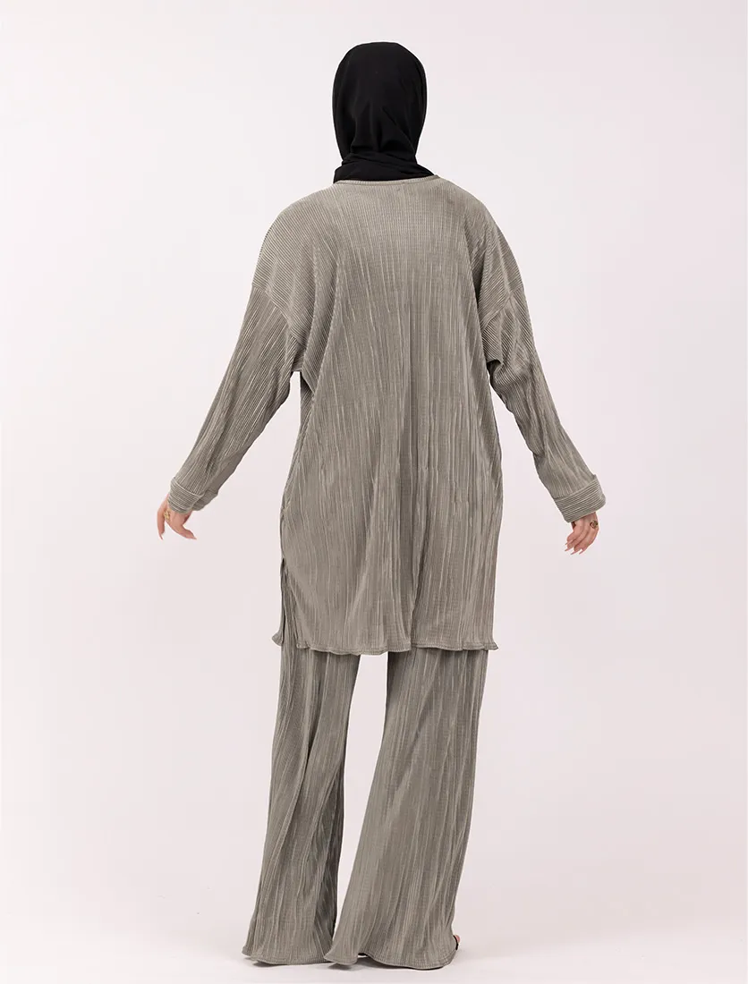 Sage Midi Plisse Co Ord